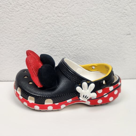 Crocs x Disney Minnie Mouse Ears Slip on Shoes Kids Size 10 - Picture 2 of 9